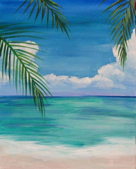 beginner easy beach watercolor painting